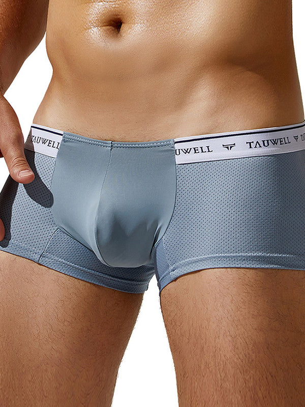 2-Pack Heren Sexy Comfortabele Ademende Effen Kleur Trunks
