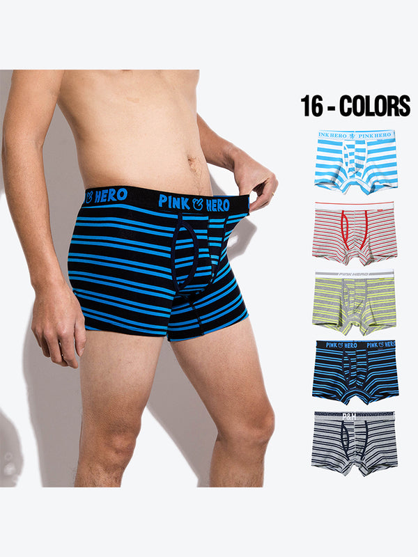 2 Pack European Luxury Brand Personalized Striped Men's Underwear