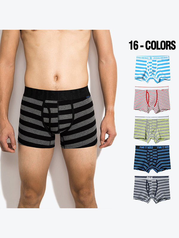 2 Pack European Luxury Brand Personalized Striped Men's Underwear