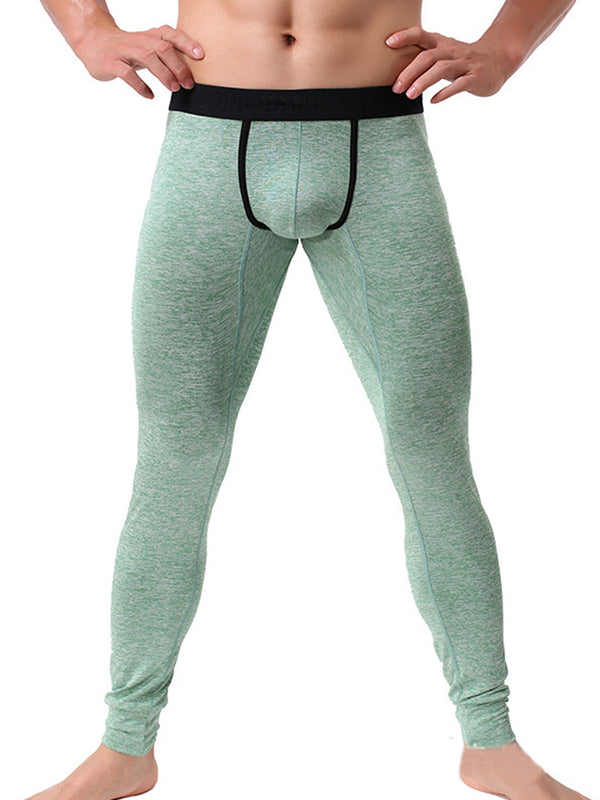 Men's U-Convex Pouch Sexy Base Layer Warm Pants Sleep Pants