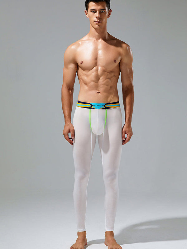 Men's Sexy Sport Long Johns With Large Pouch