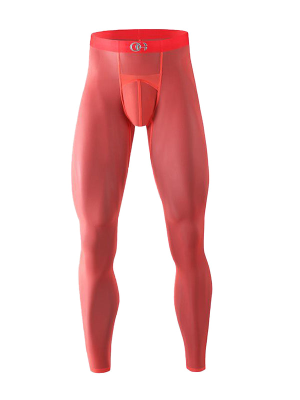 Men's Ultra-Thin Plastic Seamless Sexy Sports Tights