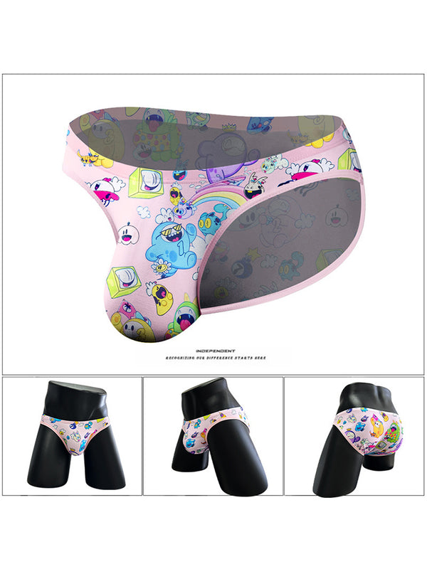 2-pack Men's Breathable Sports Cartoon Print Bikini