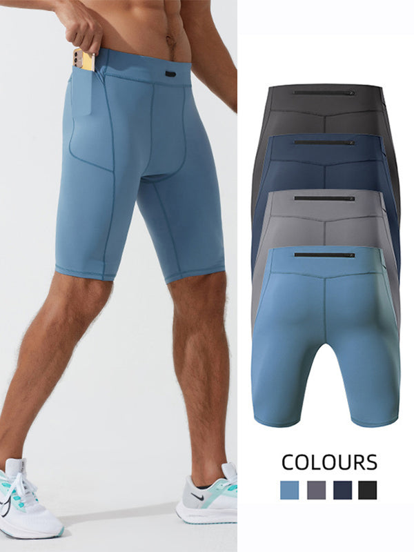 Pantalones Cortos de Compresión Rápida de Secado para Hombres de Alta Elasticidad