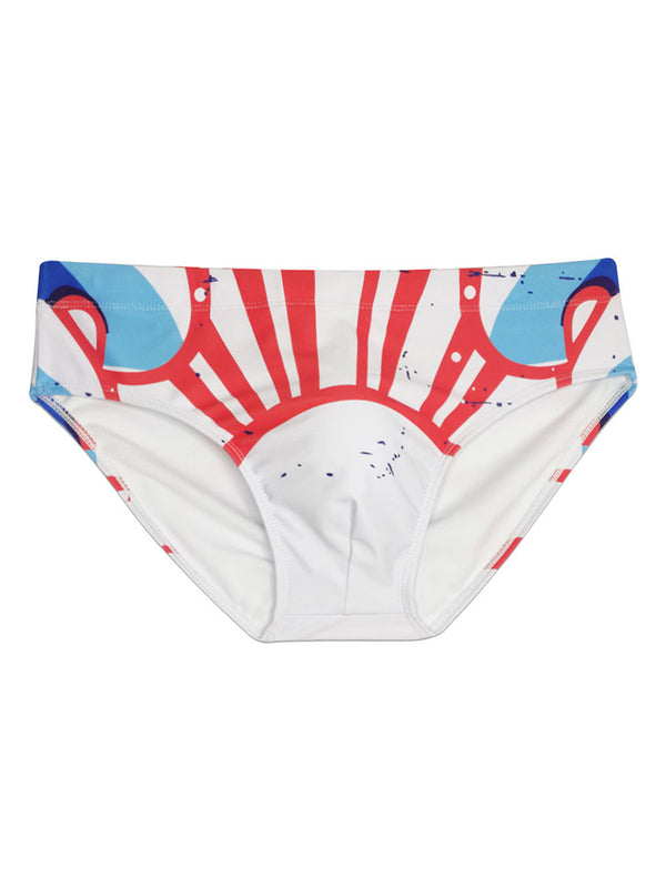 Men’s Trendy Swim Beach Briefs with Built-in Cup