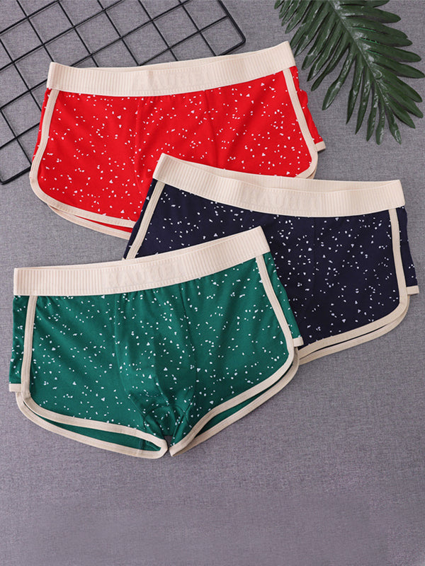 4-pack Men's Starry Sky Pure Cotton Personality Trendy Youth Boxer Briefs