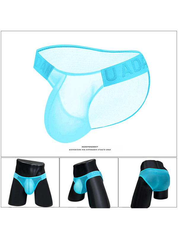 3 Pacote de Cueca Bikini Semi-Transparente Masculina Confortável de Alta Elasticidade e Secagem Rápida