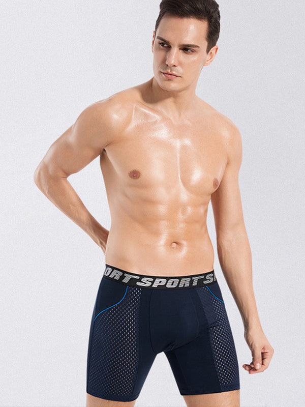 Pacote com 2 cuecas boxer esportivas masculinas de malha antifricção