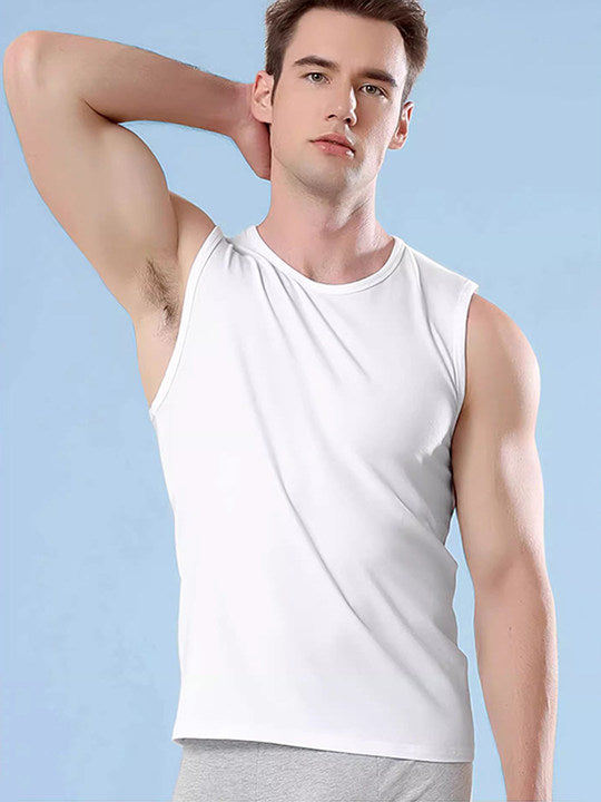 Men's Vests Undershirts with Ultimate Soft Short Sleeve Vests