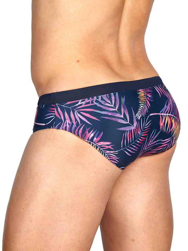 Men's Printed Low Rise Swim Briefs