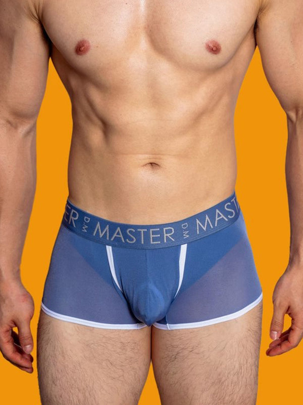 3 Pack Men's Sexy Solid Color Breathable Ice Silk Quick-Dry Separation Design Trunks