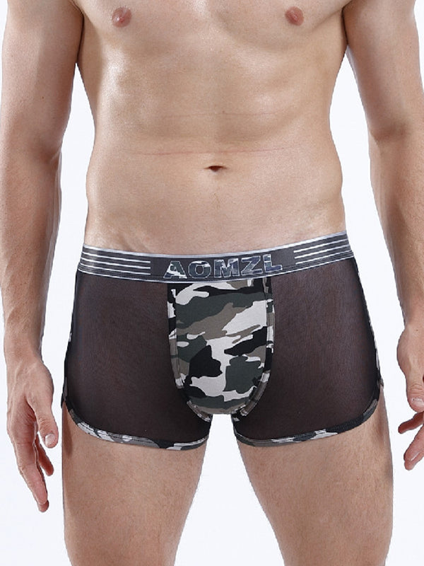 4er-Pack Herren Baumwoll nahtlose Mesh atmungsaktive Boxershorts