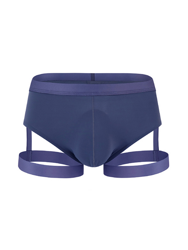 Men’s Sexy Solid Color Suspender Briefs