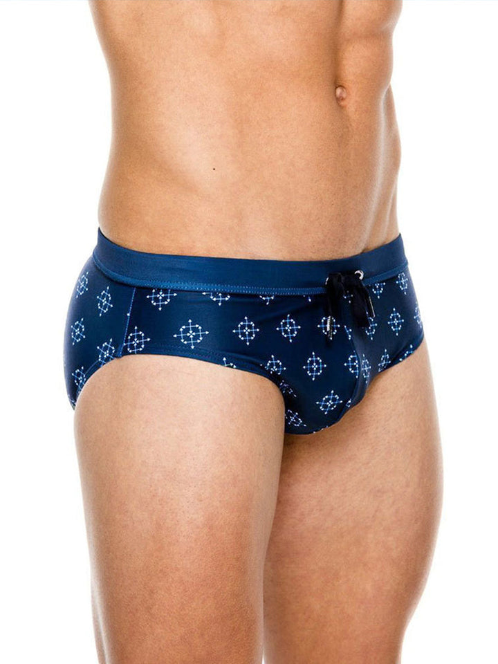 Men's Printed Low Rise Swim Briefs