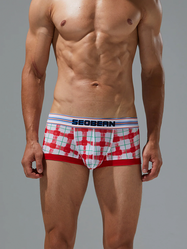 Men’s Relaxed Plaid U Pouch Trunks