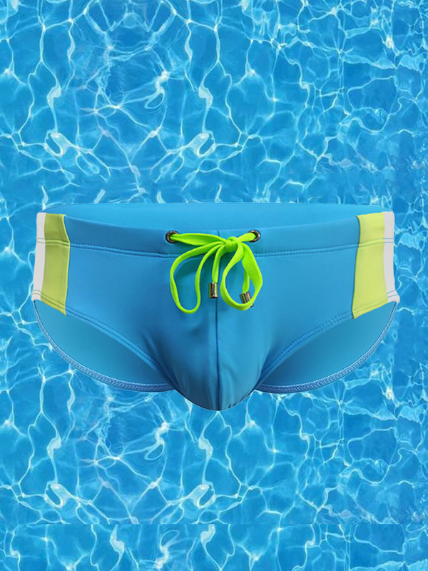 Men's Removable Pad Swim Brief with Drawstring