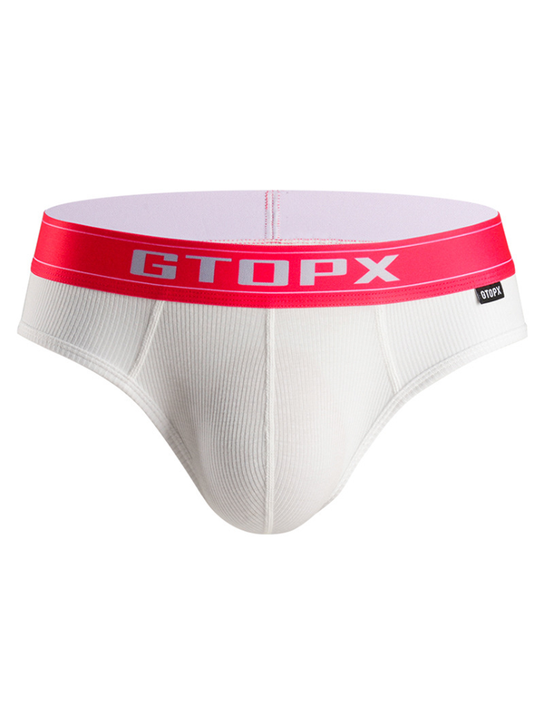 Men's Threaded Fabric U Convex Low-Rise Briefs