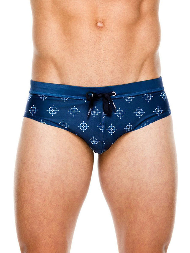 Men's Printed Low Rise Swim Briefs