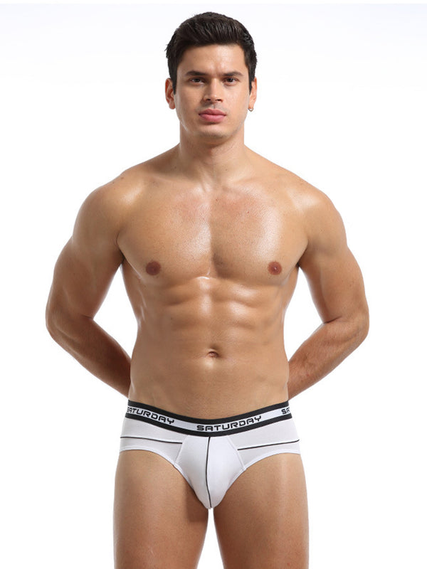 3 Pack Men's Comfortable Sporty Breathable Low-Waist Sexy Briefs