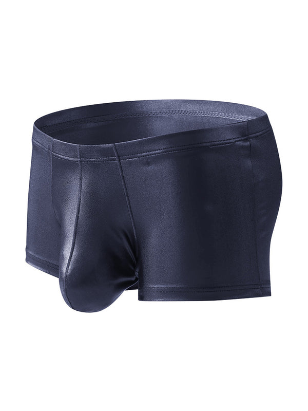 2 Pack Men's Leather Big Pouch Performance Sexy Trunks