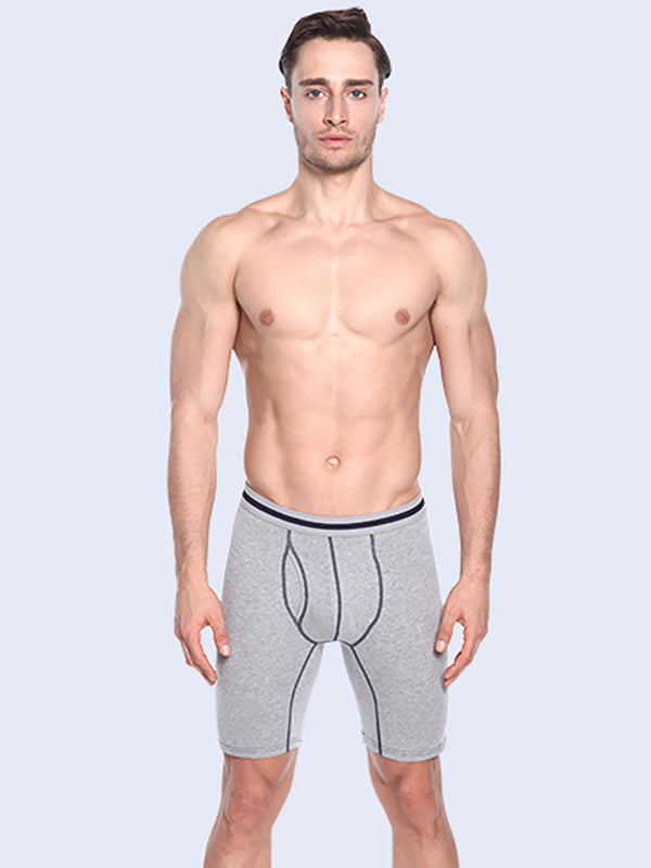 Men’s Soft Cotton Boxer Briefs With Open Fly