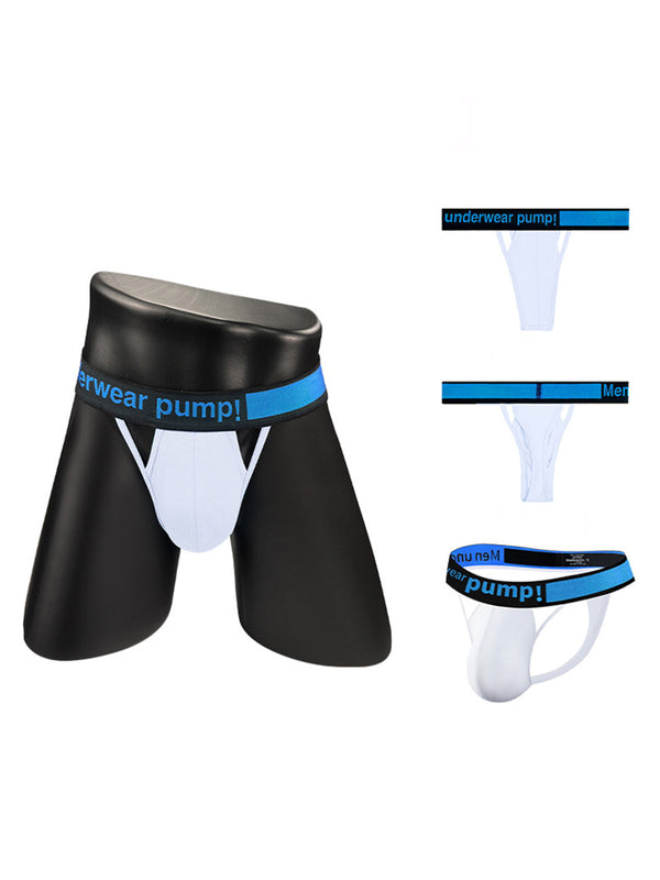 Tanga grande con cordones deportivos para hombres, con soporte levantador de glúteos y U-pouch