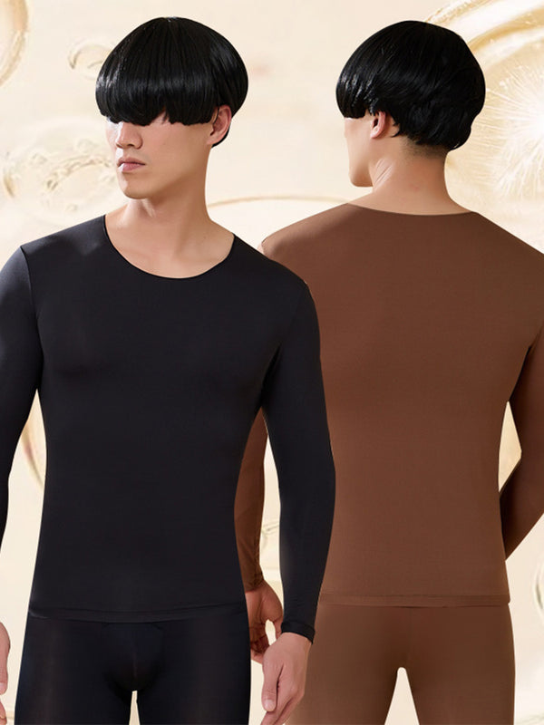 Men's Skin-Friendly Ultra-Thin High-Elastic Anti-Static Thermal Base Layer Tops & Bottoms