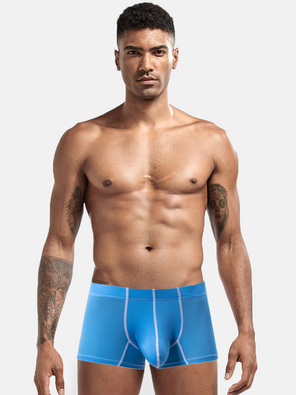 Lot de 3 boxers pour hommes à grande pochette avec reliure contrastée