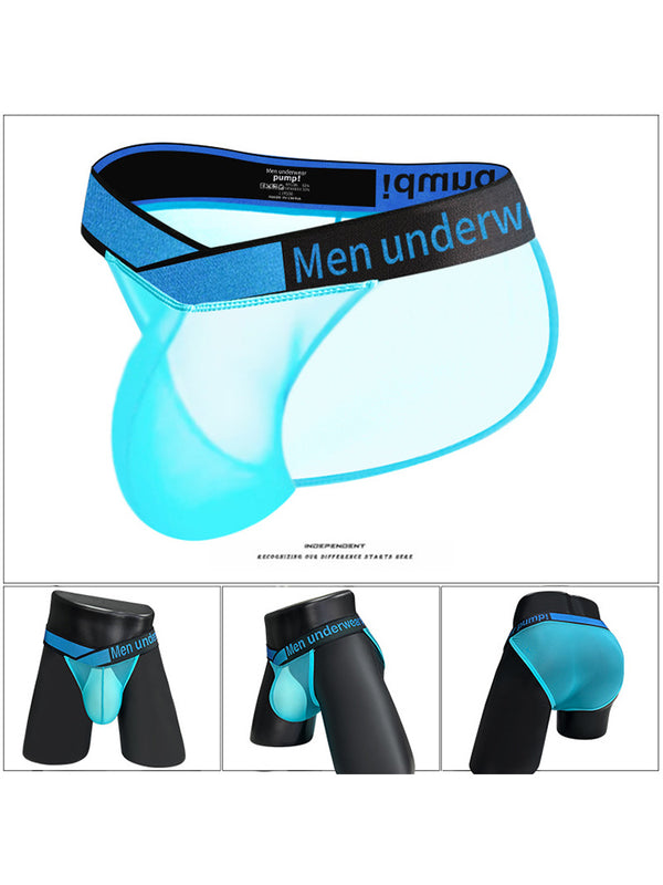 2 Pack Men's Ultra-Thin Semi-Transparent Sexy Sports Bikini