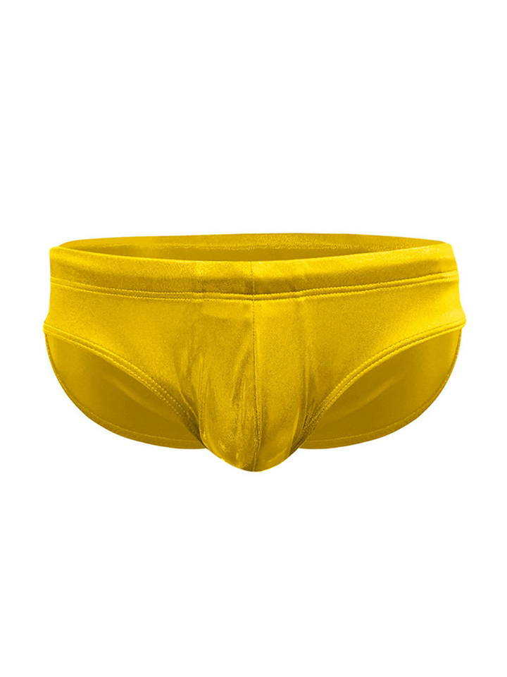 Men's Solid Color Sponge Pad Swim Briefs