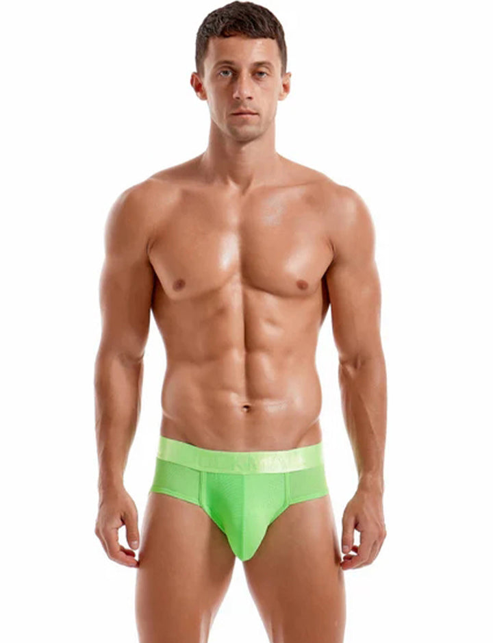 Fluorescent Breathable Mesh Pouch Briefs