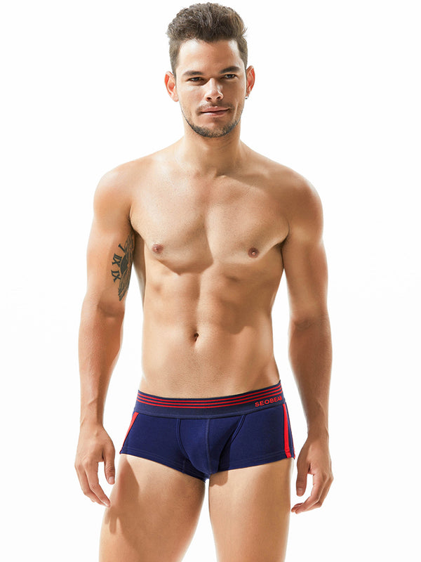 Einfache Low-Rise-Trunks mit separatem Beutel für Herren