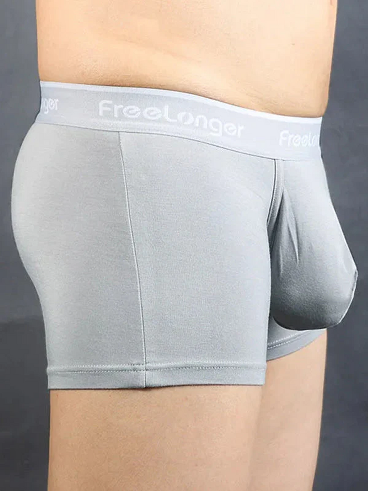 Longzhu U Convex Birdcage Underwear Modal Big Bag Big Space Folding Front  Pocket Men's Boxer Pants Free and Comfortable