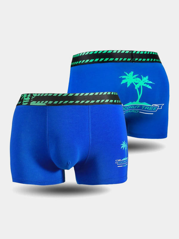 2 Pack Coconut Tree Printed Herreundertøj