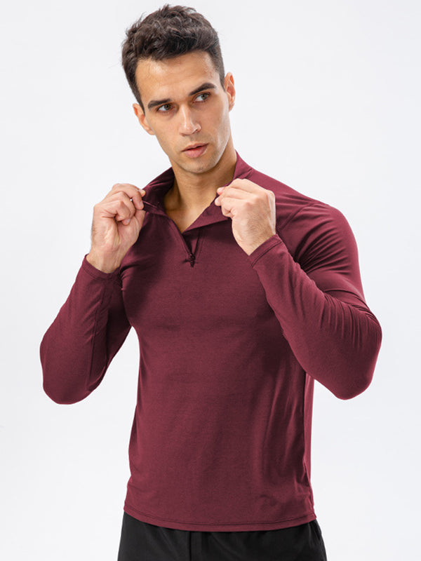 Men's Zip-Up Sports Long Sleeve Shirt