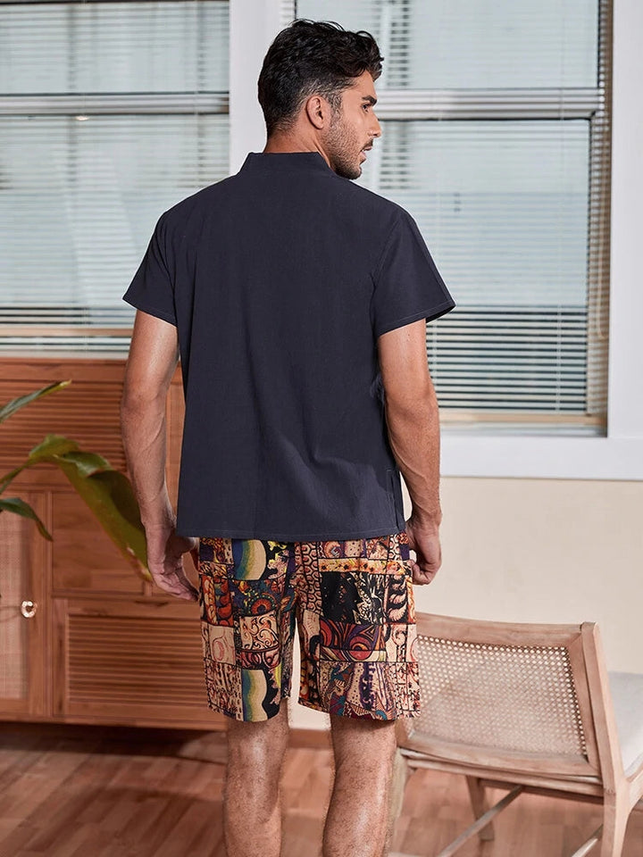 Pijama Kimono Estampado Para Hombre