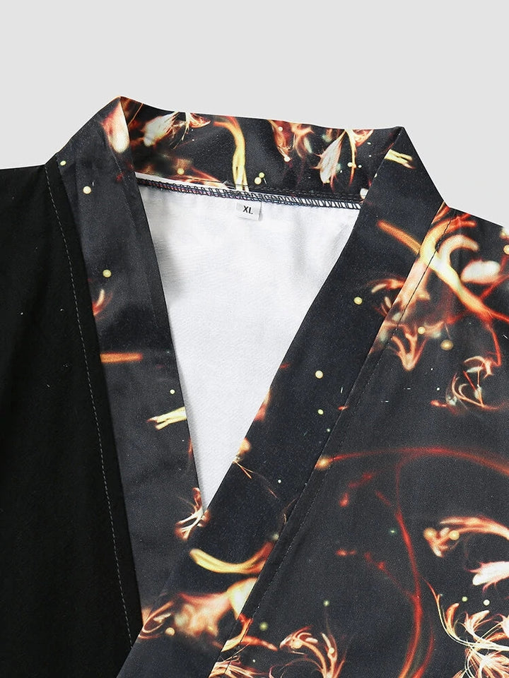 Printed Kimono Pajamas For Men