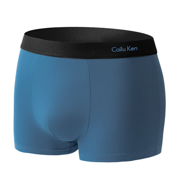 Cueca boxer sólida modal respirável masculina