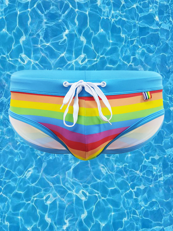 Traje de baño de verano Calzoncillos de natación con bolsa de apoyo sexy