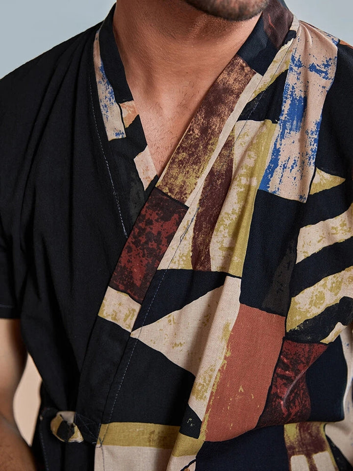 Pijama Kimono Estampado Para Hombre