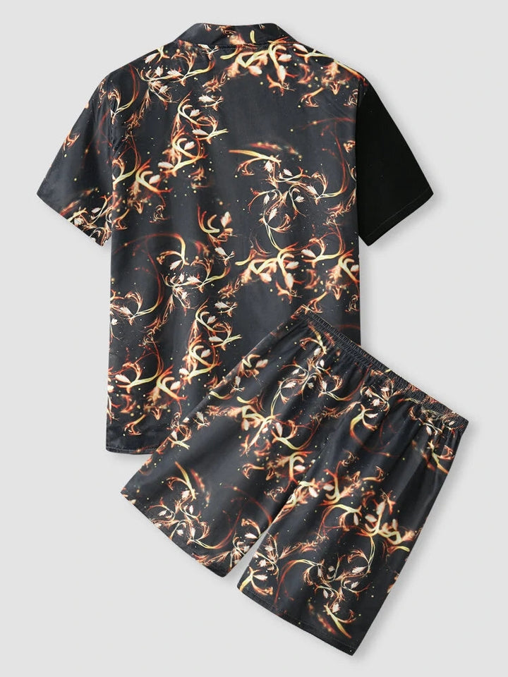 Printed Kimono Pajamas For Men