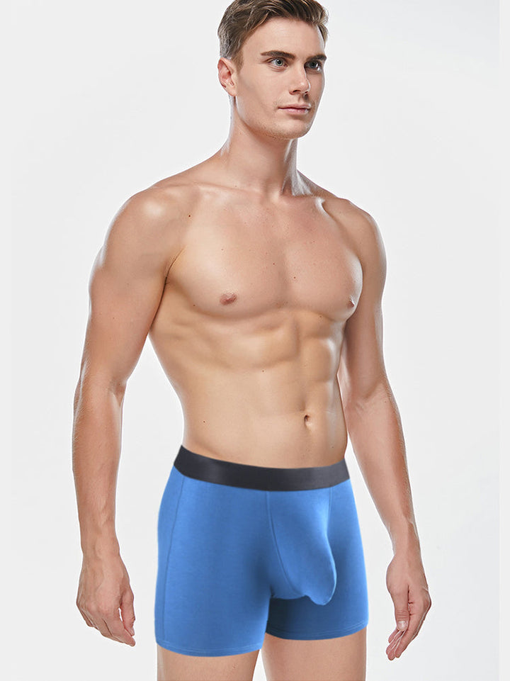 Men's Long Penis Sheath Pouch Bulge Boxer Briefs Underwear Underpants