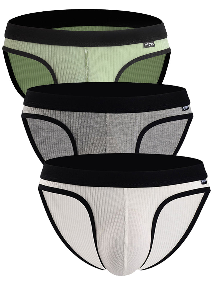 3 Pack Low Rise Soft Briefs With Support Pouch Mr Saker