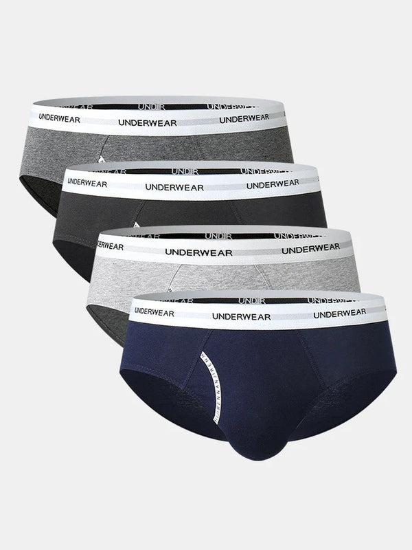 Lot de 4 slips en coton doux Contour Pouch pour homme