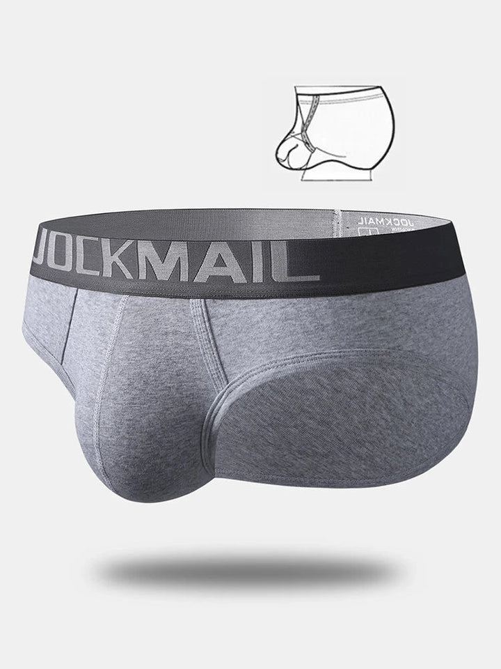 zuwimk Underwear Men,Men's Underwear - Low Rise Briefs with Contour Pouch  Gray,L 