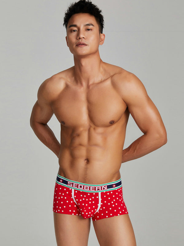 Men's Christmas Holiday Pouch Cotton Underwear (ang.)