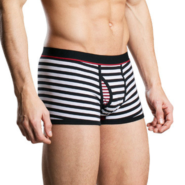 Boxer de sport en coton rayé pour homme