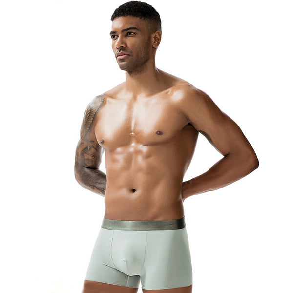 4 stuks naadloze ijszijde effen boxershorts voor heren