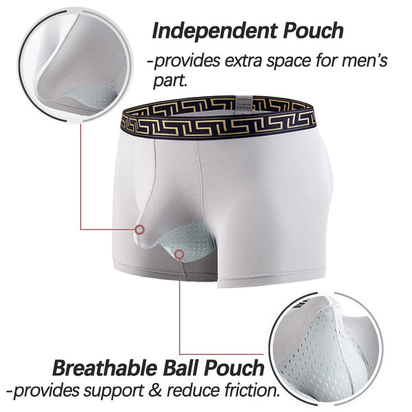 4 Pack Separate Ball Pouch Breathable Trunks